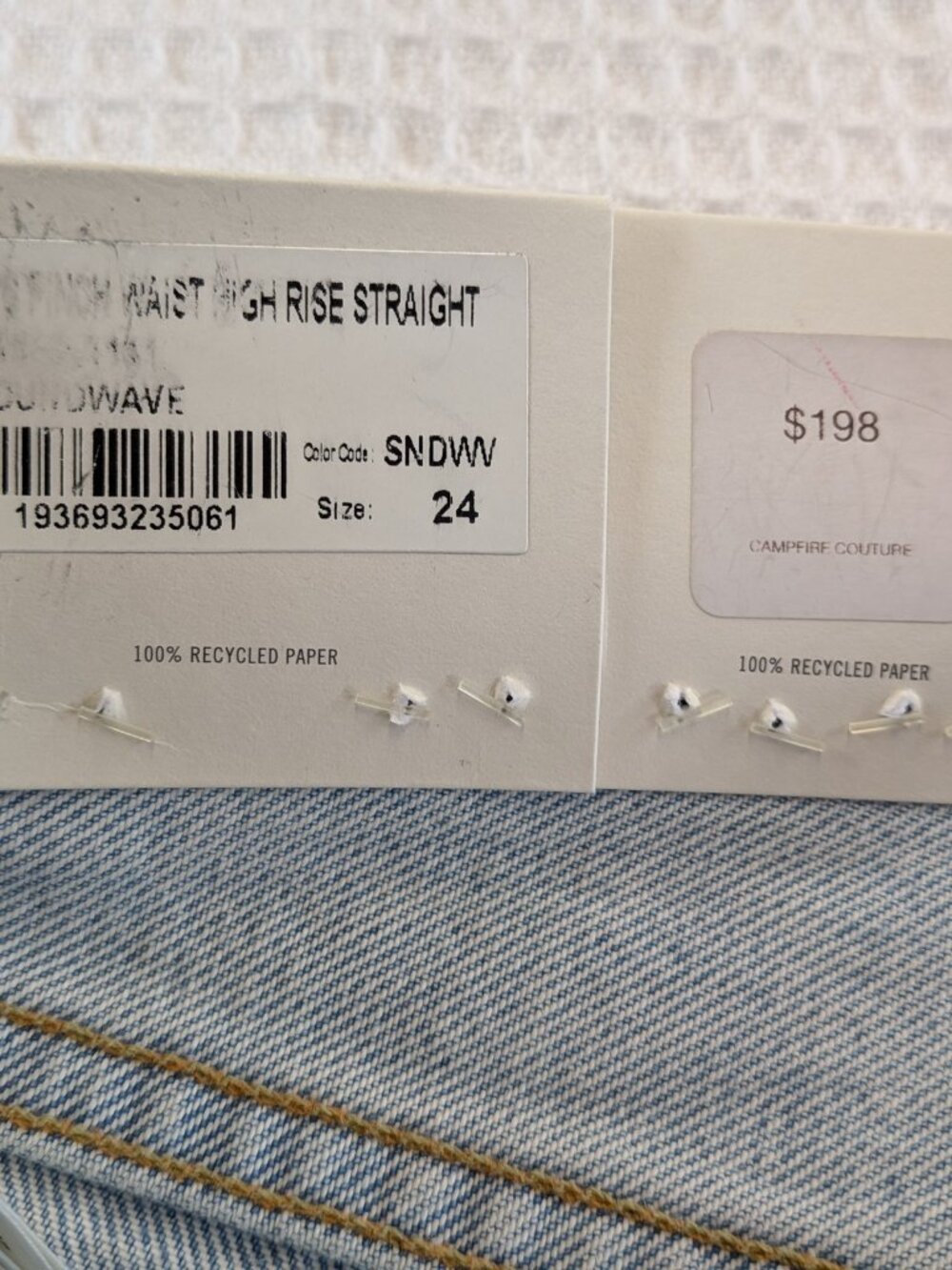 NWT AGOLDE 90s Pinch Waist Straight Soundwave 24 - Picture 3 of 16